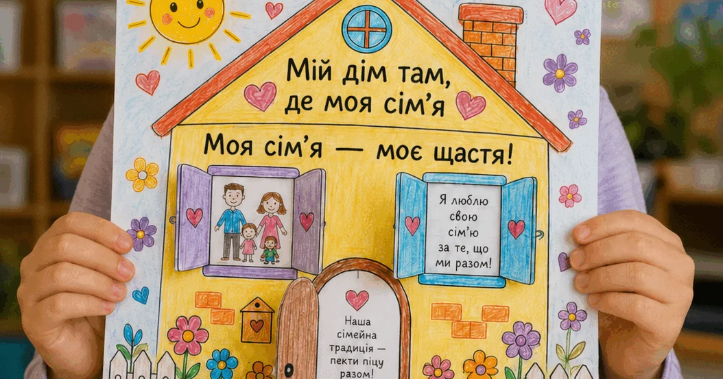 Прев’ю матеріалу «Інтерактивна поробка до Дня сім’ї «Мій дім там, де моя сім’я»»