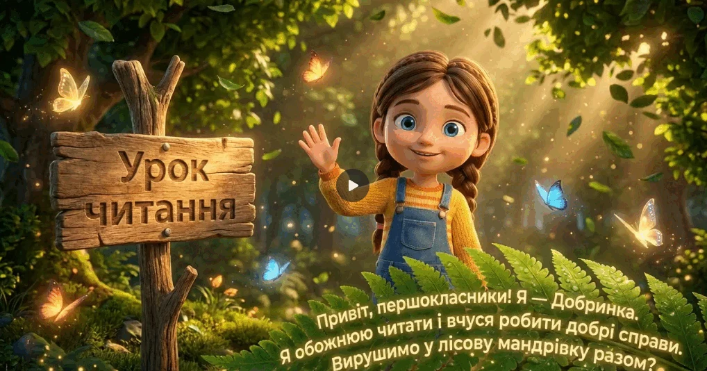 Прев’ю матеріалу «Інтерактивний урок читання: «За добро добром віддячують. Лісова казка»»
