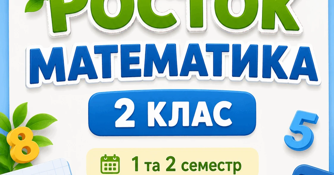 Прев’ю матеріалу «Календарне планування «Росток» Математика, 2 клас І та ІІ семестр 5 годин на тиждень»