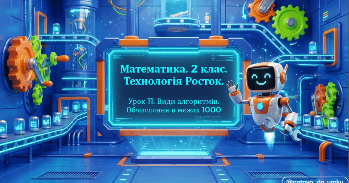 Прев’ю матеріалу «Росток 2 клас Ч.2 Урок 11 Математика. 2 клас. Технологія «Росток». Урок 11. Види алгоритмів»