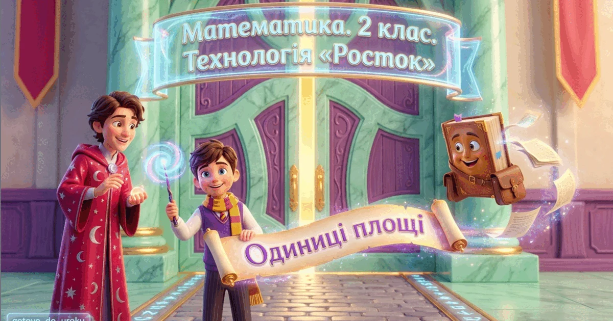 Прев’ю матеріалу «Росток 2 клас Ч.2 Урок 20 Математика. 2 клас. Технологія «Росток». Одиниці площі»