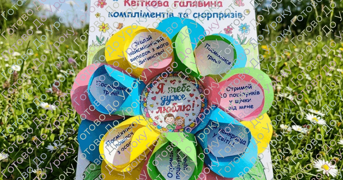 Прев’ю матеріалу «Святкова 3D-поробка до Дня Матері: «Квіткова галявина компліментів та питань» 🌸✂️💝»