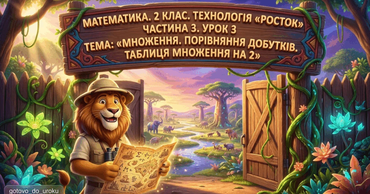 Прев’ю матеріалу «Урок 3. Частина 3. «Множення. Порівняння добутків. Таблиця множення на 2». Математика. 2 клас. Технологія «Росток»»