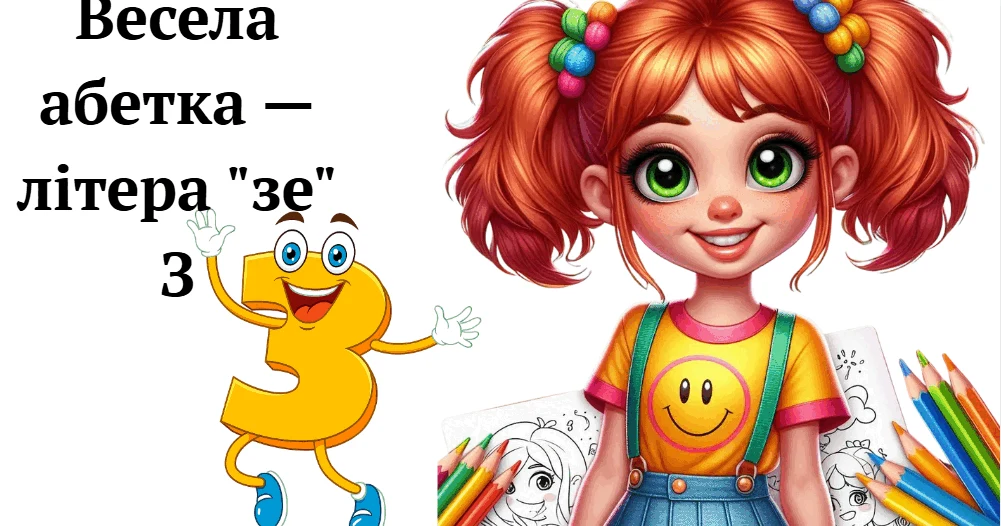 Прев’ю матеріалу «Весела абетка — літера "зе" З»