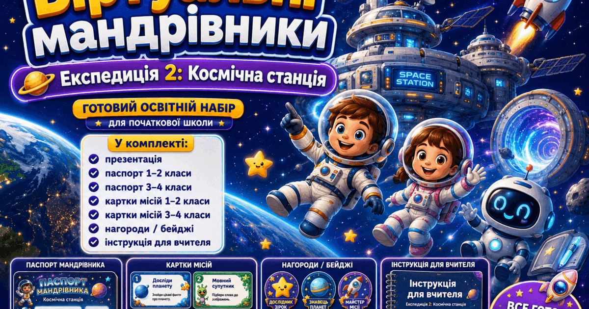 Прев’ю матеріалу «Віртуальні мандрівники. Експедиція 2: Космічна станція»