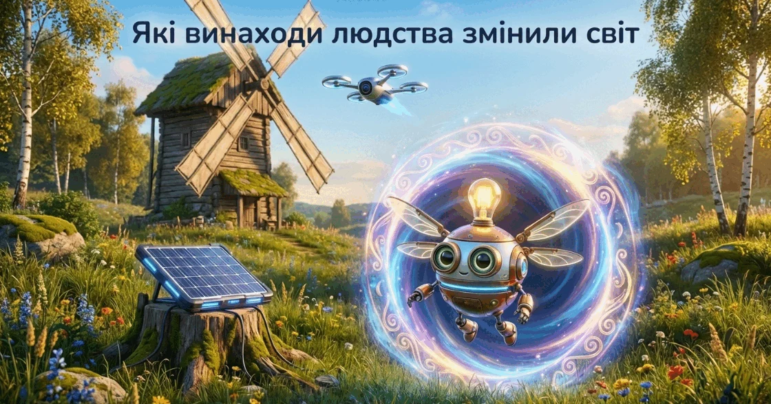 Прев’ю матеріалу «Які винаходи людства змінили світ (ЯДС) + робочий лист»